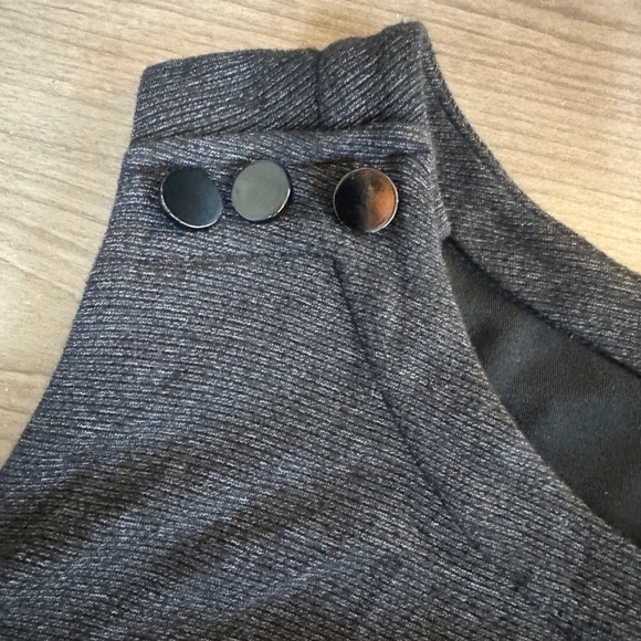 Loft (by Ann Taylor) Gray Textured fit and flare A-Line midi dress (Size 18) - Picture 3 of 7